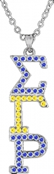 View Buying Options For The Sigma Gamma Rho Drop Letter Crystal Pendant with Chain