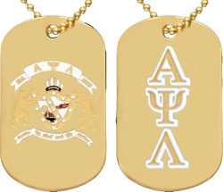 View Buying Options For The Alpha Psi Lambda Double Sided Dog Tag