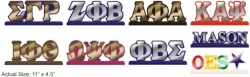 View Buying Options For The Greek Or Masonic Wood Desk Top Letters With Color Base