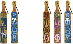 View Buying Options For The Greek Or Masonic Mirror Letter Wood Paddle [Brown - 22" x 3.5"]