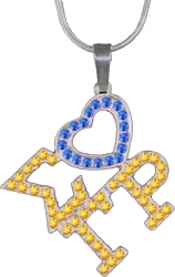 View Buying Options For The Sigma Gamma Rho Ladies Crystal Heart Necklace