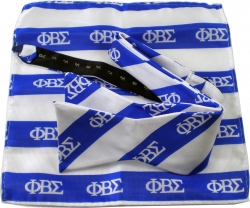 View Buying Options For The Phi Beta Sigma Striped Mens Bow Tie & Handkerchief Set