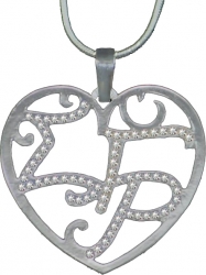 View Buying Options For The Sigma Gamma Rho Ladies Crystal Filigree Heart Necklace