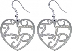 View Buying Options For The Sigma Gamma Rho Ladies Crystal Filigree Heart Earrings