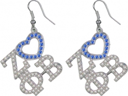 View Buying Options For The Zeta Phi Beta Ladies Crystal Heart Earrings