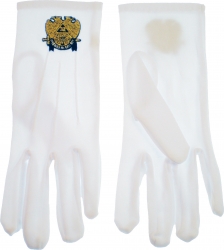 View Buying Options For The Scottish Rite 32nd Degree Wings Down Emblem Mens Ritual Gloves