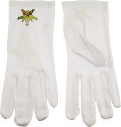View Buying Options For The Eastern Star Past Patron Emblem Mens Ritual Gloves