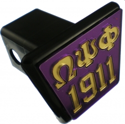 View Buying Options For The Omega Psi Phi 1911 Trailer Hitch Cover