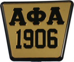 View Buying Options For The Alpha Phi Alpha 1906 Trailer Hitch Cover