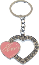 View Buying Options For The Elvis Presley Pink Heart Rhinestone Keyring