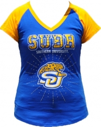View Buying Options For The Big Boy Southern Jaguars Rhinestone Ladies Tee