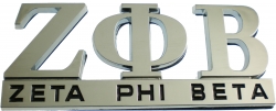 View Buying Options For The Zeta Phi Beta Chrome Cut Out Car Emblem