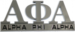 View Buying Options For The Alpha Phi Alpha Chrome Cut Out Car Emblem