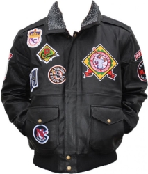 View Buying Options For The Big Boy Negro League Baseball Museum S3 Mens Leather Bomber Jacket