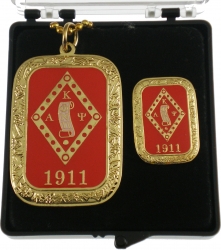 View Buying Options For The Kappa Alpha Psi Gold Slab Dog Tag & Lapel Pin Set