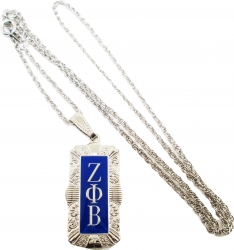 View Buying Options For The Zeta Phi Beta Antique Filigree Pendant with Chain