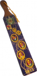 View Buying Options For The Omega Psi Phi Acrylic Topped Founders Wood Paddle