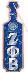 View Buying Options For The Zeta Phi Beta Raised Mirror Letters & Crest Domed Wood Paddle
