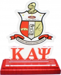 View Buying Options For The Kappa Alpha Psi Acrylic Desktop Crest With Wooden Base