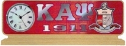 View Buying Options For The Kappa Alpha Psi Wood Desk Top Clock