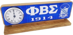 View Buying Options For The Phi Beta Sigma Wood Desk Top Clock
