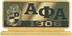 View Buying Options For The Alpha Phi Alpha Wood Desk Top Founders Piece
