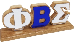 View Buying Options For The Phi Beta Sigma Wood Desk Top Letters With Color Base