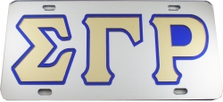 View Buying Options For The Sigma Gamma Rho Outlined Mirror License Plate