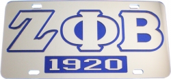 View Buying Options For The Zeta Phi Beta 1920 Mirror Insert Car Tag License Plate