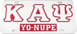 View Buying Options For The Kappa Alpha Psi Yo-Nupe Mirror Insert Car Tag License Plate
