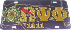 View Buying Options For The Omega Psi Phi Printed Crest License Plate