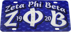 View Buying Options For The Zeta Phi Beta Printed Founder License Plate