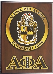 View Buying Options For The Alpha Phi Alpha Circle Crest Acrylic Topped Wood Wall Plaque