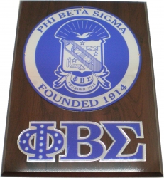 View Buying Options For The Phi Beta Sigma Circle Crest Acrylic Topped Wood Wall Plaque
