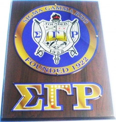 View Buying Options For The Sigma Gamma Rho Circle Crest Acrylic Topped Wood Wall Plaque