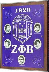 View Buying Options For The Zeta Phi Beta Founders Acrylic Topped Wood Wall Plaque