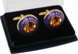 View Buying Options For The Omega Psi Phi Diamond Cut Signet Stone Mens Cuff Links
