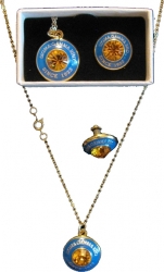 View Buying Options For The Sigma Gamma Rho Diamond Cut Signet Stone Lapel Pin and Necklace Set