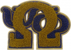 View Buying Options For The Omega Psi Phi Stack Letters Chenille Sew-On Patch