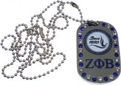 View Buying Options For The Zeta Phi Beta Dove 1920 Double Sided Crystal Dog Tag