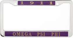View Buying Options For The Omega Psi Phi 1911 Metal License Frame