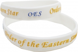 View Buying Options For The Eastern Star OES Embossed Silicone Wristband [Pre-Pack]