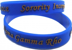 View Buying Options For The Sigma Gamma Rho Poodle Embossed Silicone Wristband [Pre-Pack]