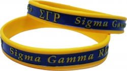 View Buying Options For The Sigma Gamma Rho 2-Tone Color Silicone Bracelet [Pre-Pack]