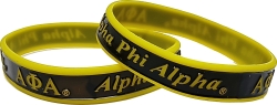 View Buying Options For The Alpha Phi Alpha 2-Tone Color Silicone Bracelet [Pre-Pack]
