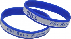 View Buying Options For The Phi Beta Sigma 2-Tone Color Silicone Bracelet [Pre-Pack]