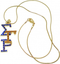 View Buying Options For The Sigma Gamma Rho Overlap Letters Pendant with Necklace