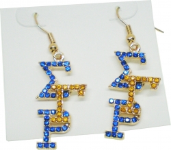 View Buying Options For The Sigma Gamma Rho Crystal Overlap Letters Earrings