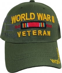 View Buying Options For The World War II 1941-1945 Ribbons Shadow Mens Cap