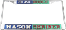 View Buying Options For The Mason - 2B1 ASK1 + Shriner Split License Plate Frame